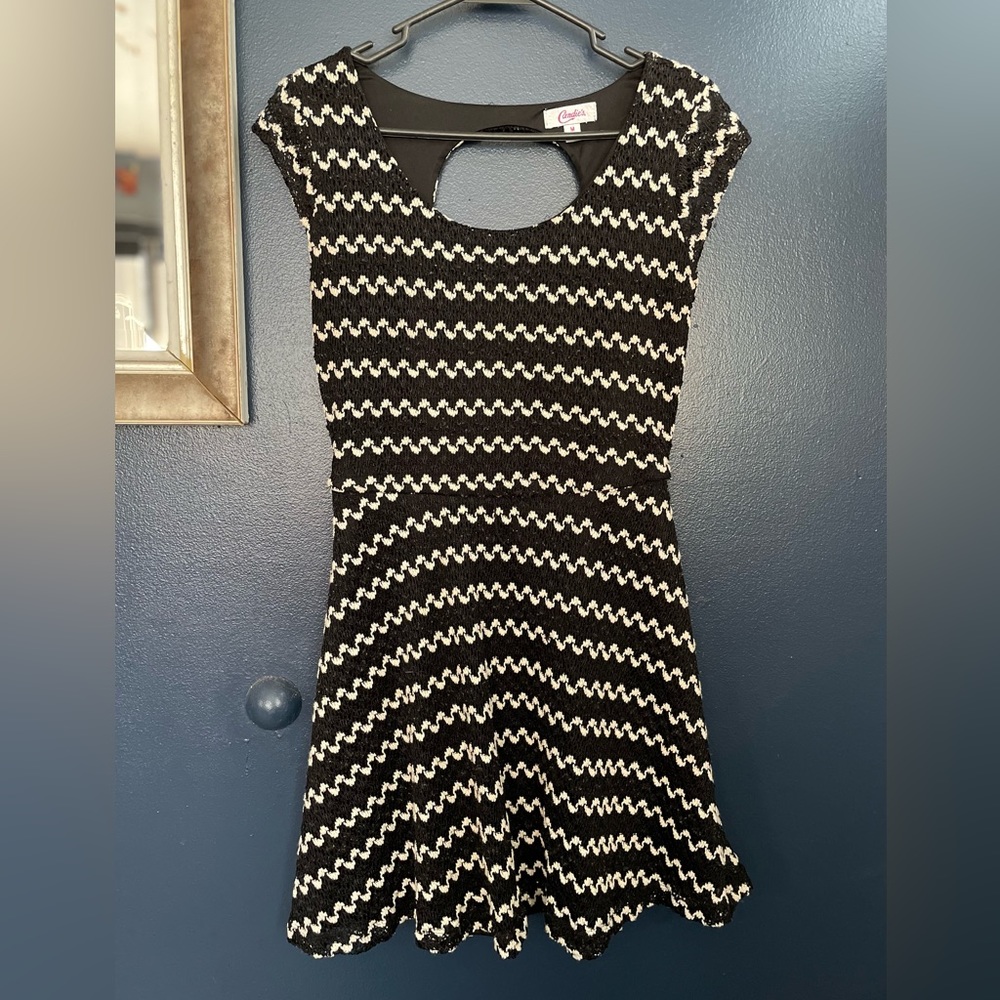 Candies Black and White Dress Size M